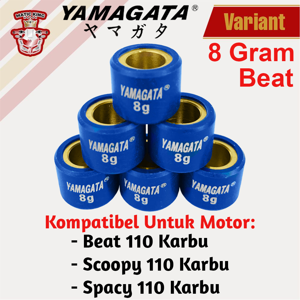 Roller Beat Scoopy Spacy 110 karbu Racing Yamagata 7 gr sd 12 gr