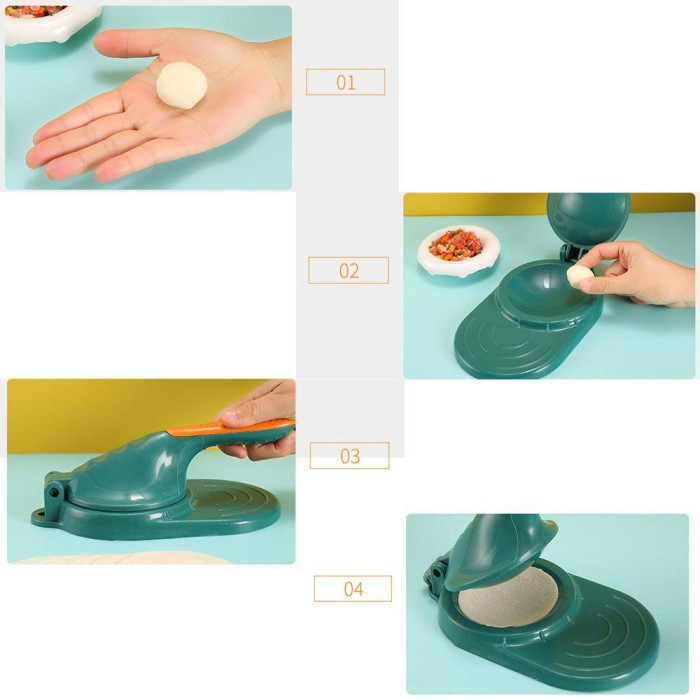 IKILOSHOP Press Dumpling Mold Alat Pres Manual Kulit Pangsit Pastel Gyoza Single Mold