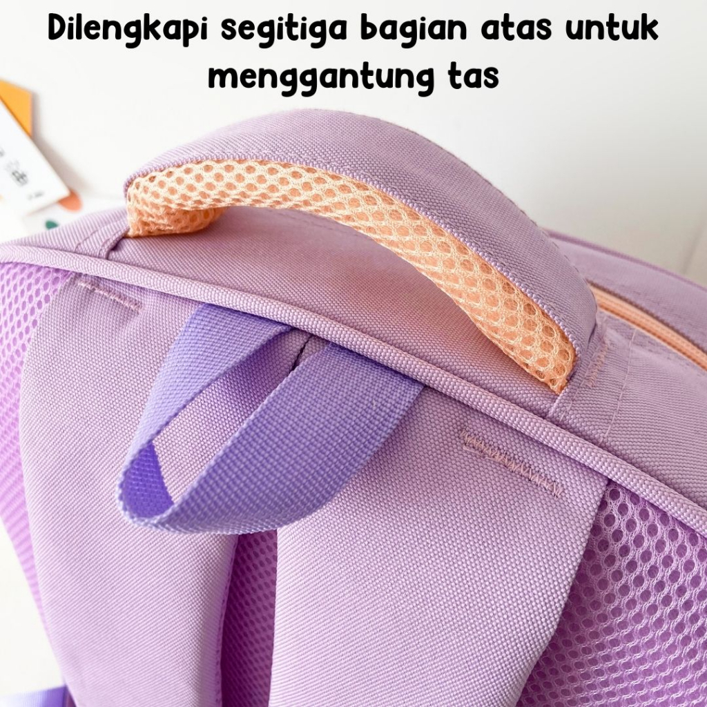 [M.Toys] Tas Ransel Anak Sekolah Model Simple buat SD Kualitas Import Premium -M0221