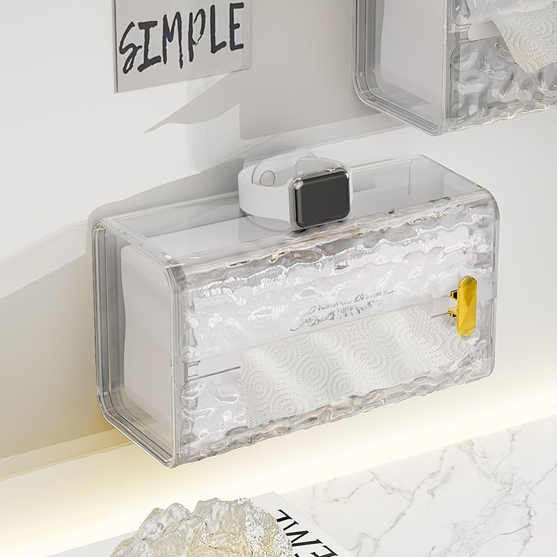 (BOW) Kotak Tissue Kamar mandi Dengan Desain Glacial Veins / Tissue Box Tempel Dinding