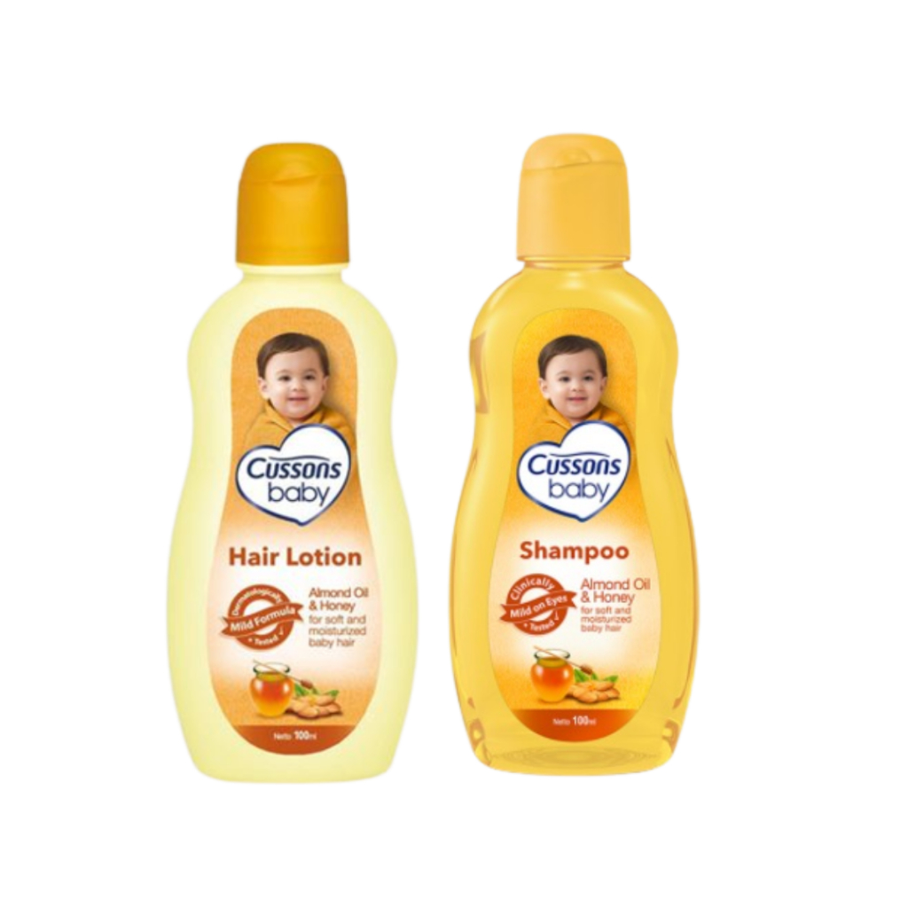 Cussons Baby Hair Lotion 100ML + 100ML PLUS Shampoo 100ml + 100ml