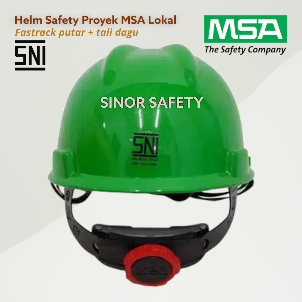 Helm Safety Proyek V-GUARD Fastrack Putar MSA LOKAL