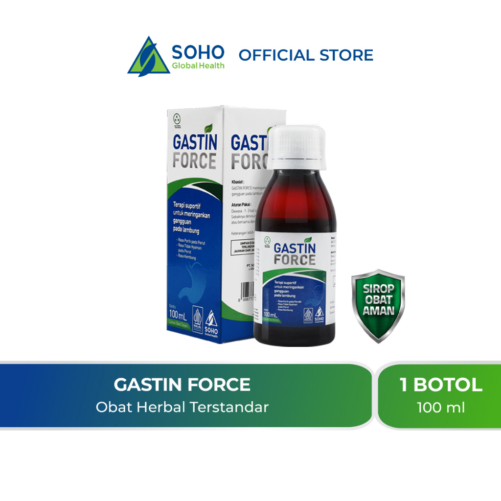 Gastin Force Obat Lambung Herbal Untuk Maag with Extract Herbal isi 100 ml