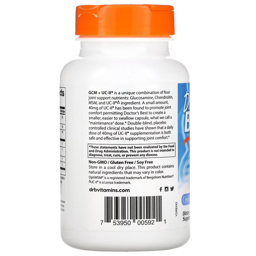 Doctor Best Glucosamine Chondroitin MSM Plus UC-II Jaga Kesehatan Sendiri Joint Health ORI USA