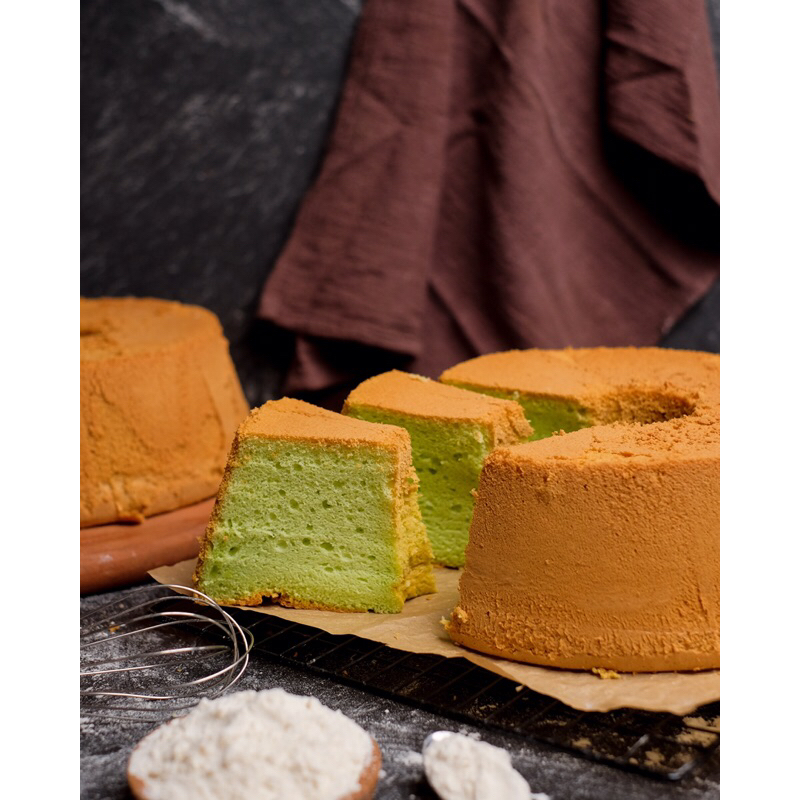 

chiffon pandan / moka