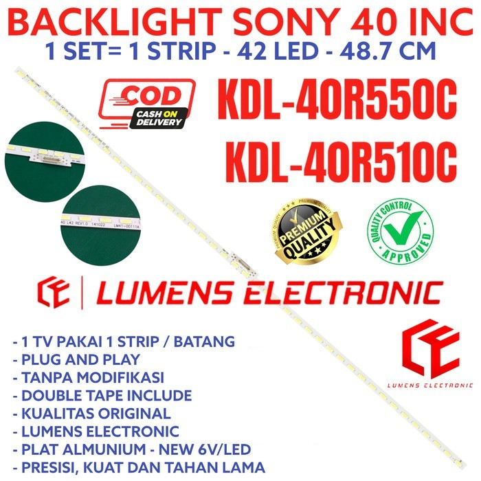 BACKLIGHT TV LED SONY 40 INC KDL 40R550 40R510 40R550C 40R510C LAMPU BL SMD 40R KDL40R550C KDL40R510