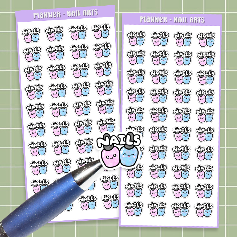 

STICKER TRACKER PLANNER BUJO BULLET JOURNAL KUTEK NAIL ARTS