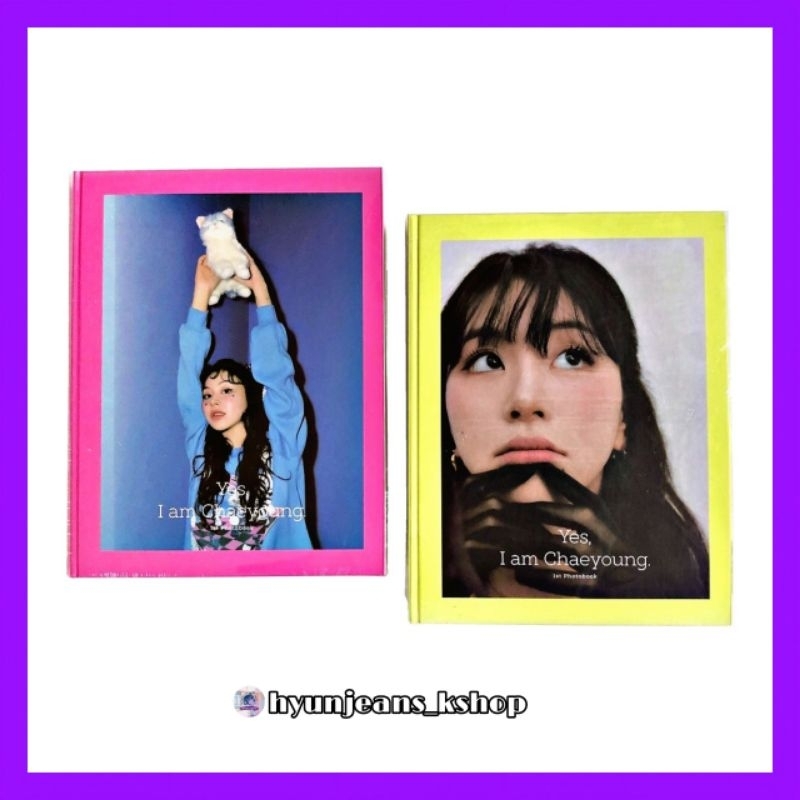 [READY STOCK] Chaeyoung TWICE The 1st Photobook - YES, I AM CHAEYEONG (Neon Pink & Lime Ver.) once Y
