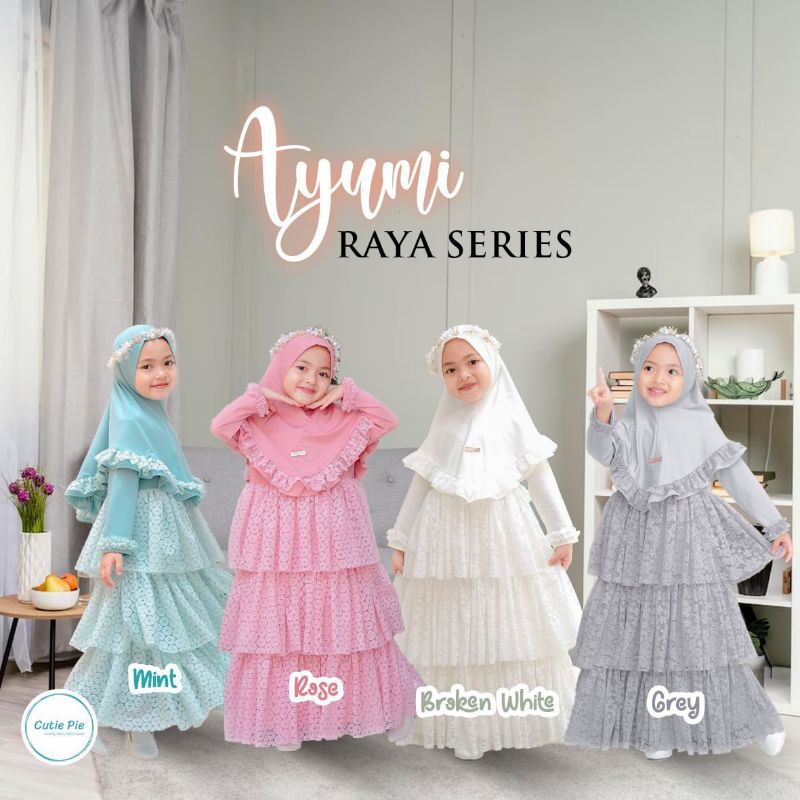 Gamis Anak Ayumi Raya Series By Cutie Pie | Gamis Anak Brokat Pesta