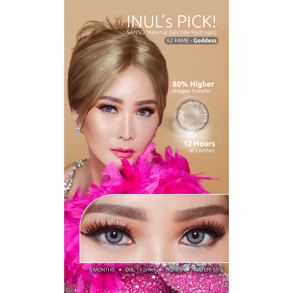 SOFTLENS X2 FAME X INUL DARATISTA ( PRIMA DONA BLACK -0.50 S.D -10.00 ) BY EXOTICON