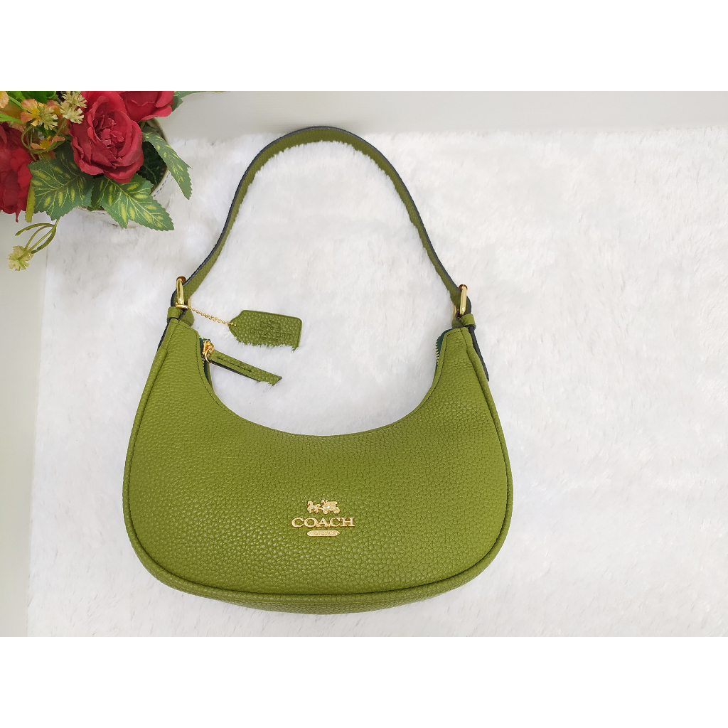 Tas wanita COACCH bailey hobbo in signature Top Handle Bag Free coverbag+ 2 tali bahan togo import motif kulit jeruk