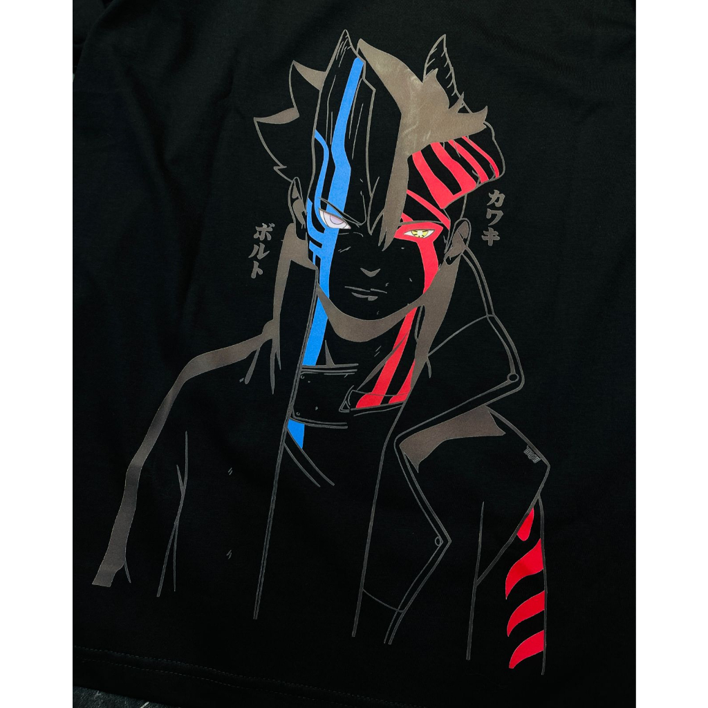 TORIZU Tshirt Boruto x Kawaki Karma Black Anime Manga Naruto Premium Unisex