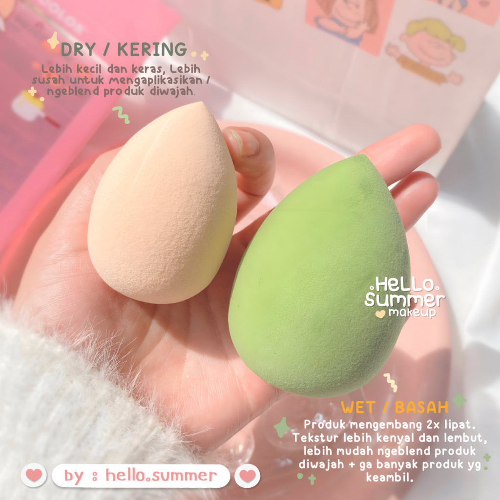 Cute Beauty Blender Sponge Make Up 1pc Mengembang 2x Lipat