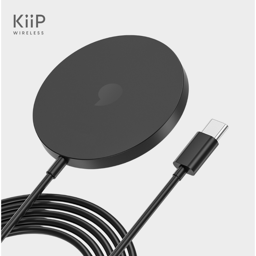 [LIKE NEW JUAL RUGI] KiiP Wireless M3 Wireless Charger Pad Magnetic Fast Charging 15W Universal Mags