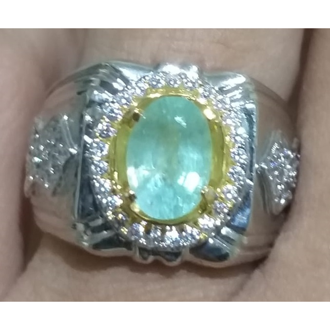 Cincin Zamrud (Emerald Beryl) MINOR Memo CGL Natural & Murah (Perak)