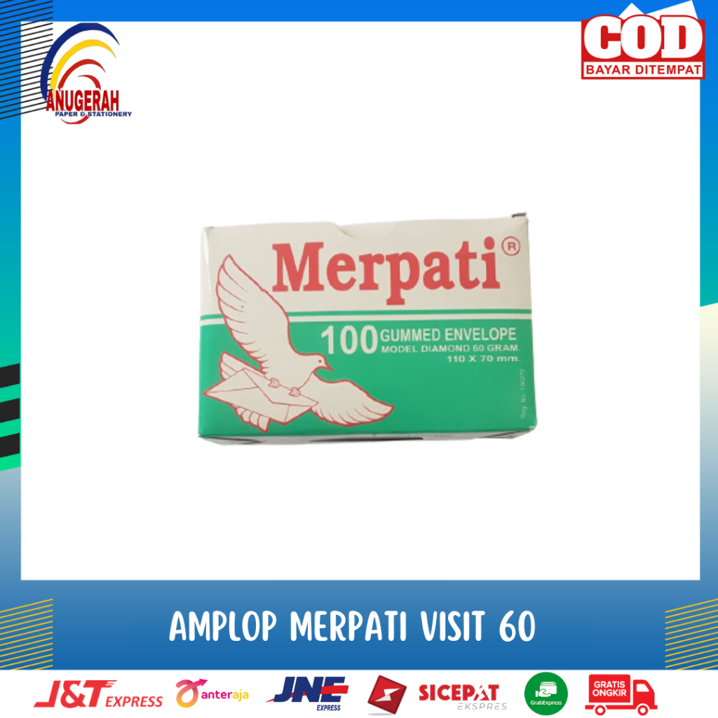 

AMPLOP MERPATI VISIT 60 (PCS)