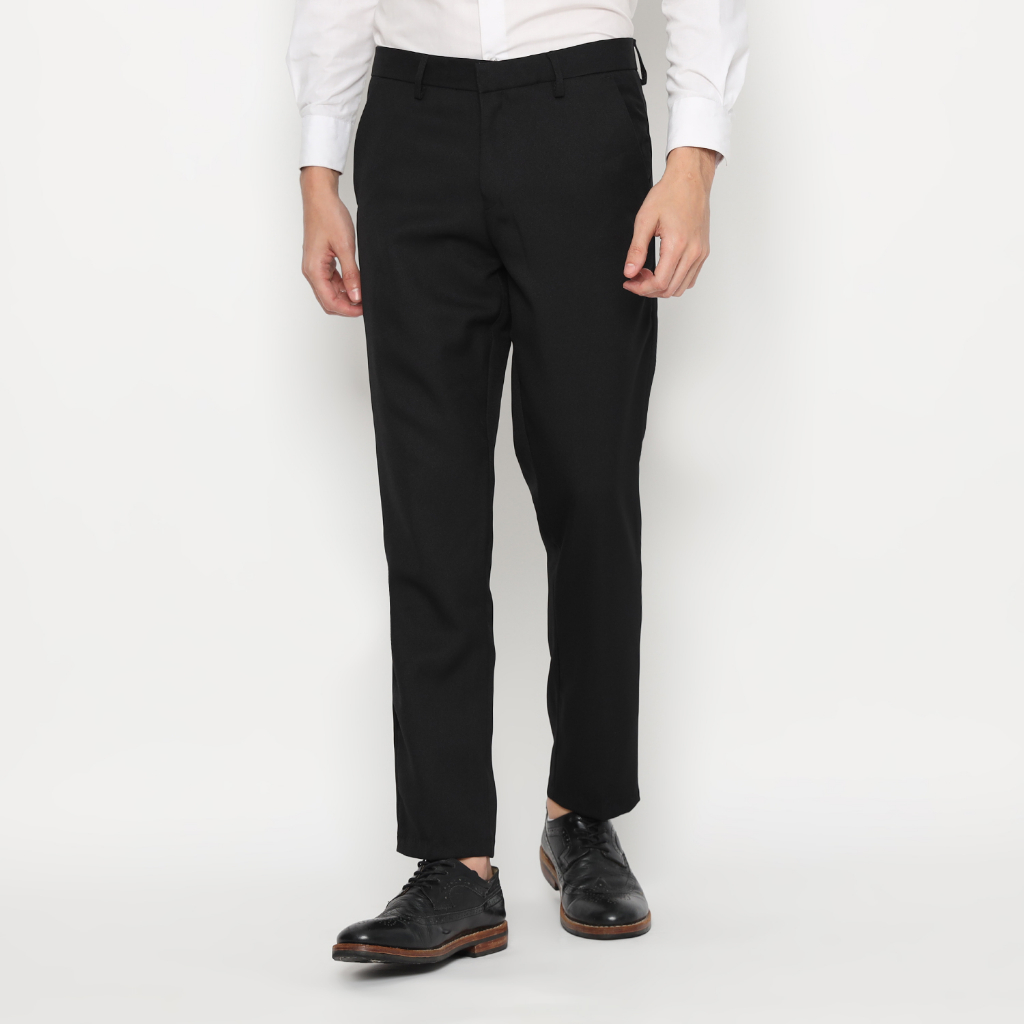 RS31 Celana Bahan Formal Pria Slim Fit Abu, Hitam, Navi - Celana Kerja Kantor Big Size Grey, Black, Navy Trouser Pants