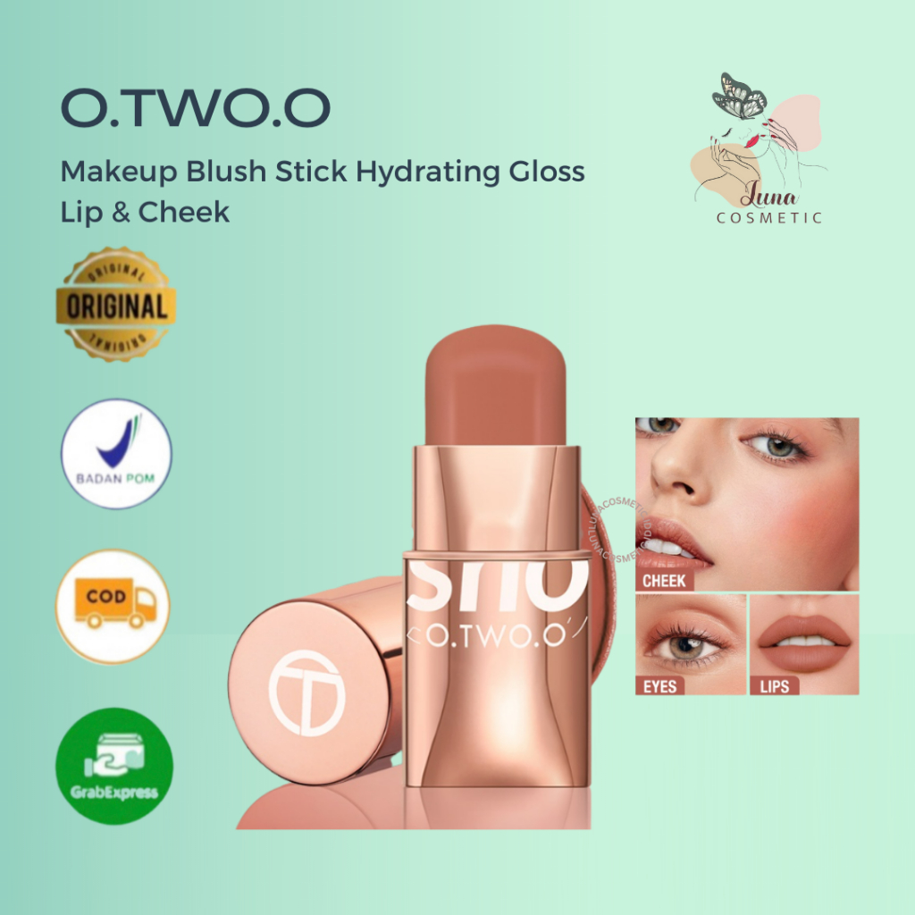 O.TWO.O Makeup Blush Stick Hydrating Gloss Lip &amp; Cheek 6 Colors | Beauty Cosmetics