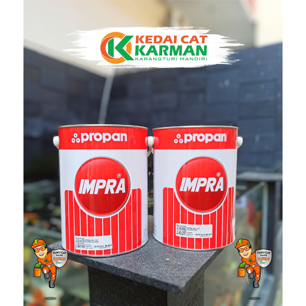 CAT PROPAN IMPRA MELAMINE CLEAR ML-131 5 LITER + HARDENER - MELAMIN PERNIS KAYU CLEAR KAYU PELINDUNG