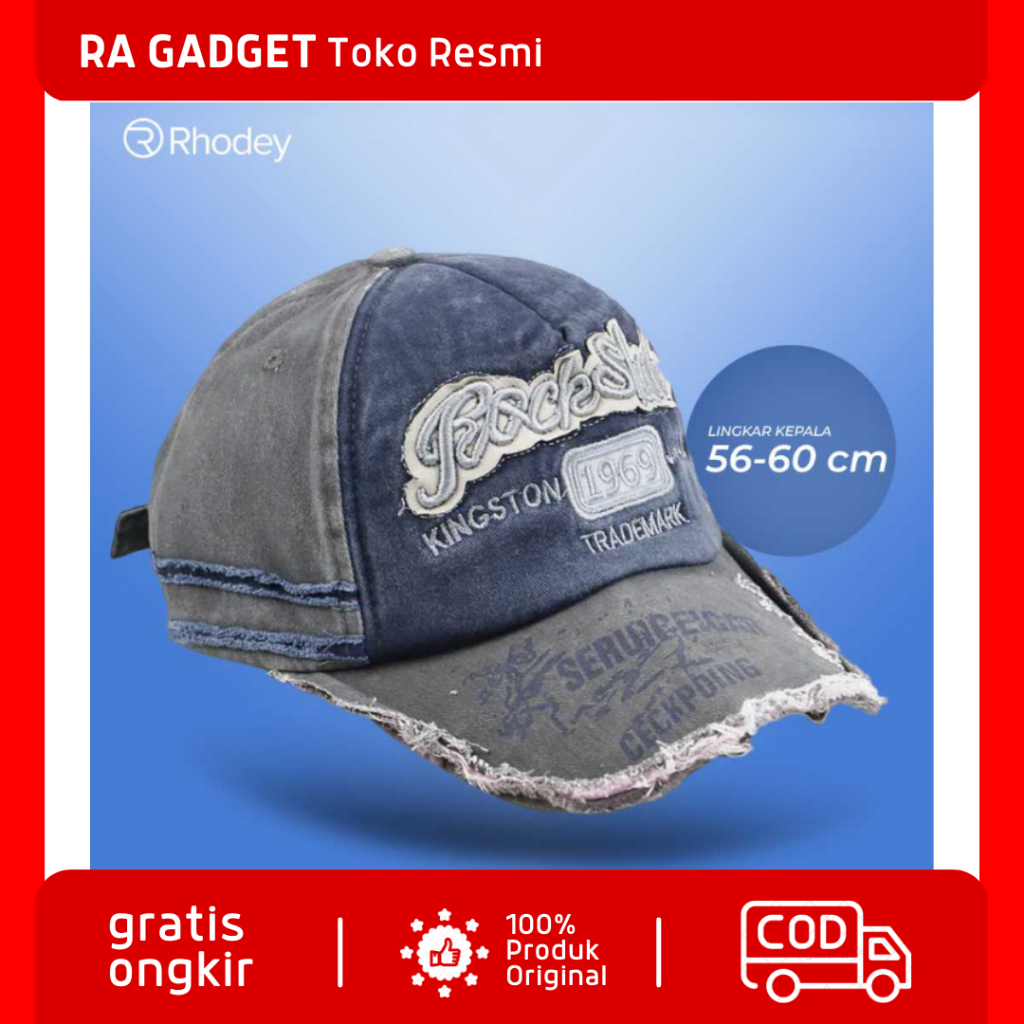 Rock Shark Topi Baseball Cap 1969 / Topi Cap Basebal Baseball Pria Wanita Bordir Jeans Levis Kanvas 