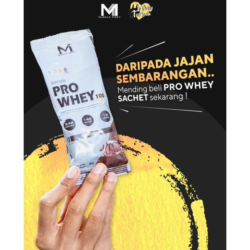 M1 Pro Whey 100 Muscle First 1 Sachet 40gr Whey Protein