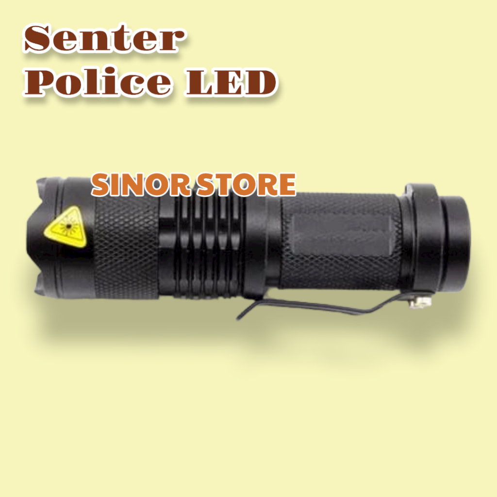 Senter Police LED Flashlight 2000 Lumens Waterproof