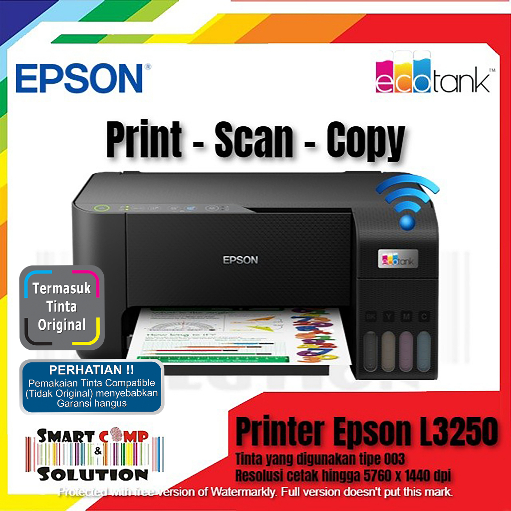 Printer Epson L3250 Print Scan copy A4 WiFi - Infus Tanki Warna L3150