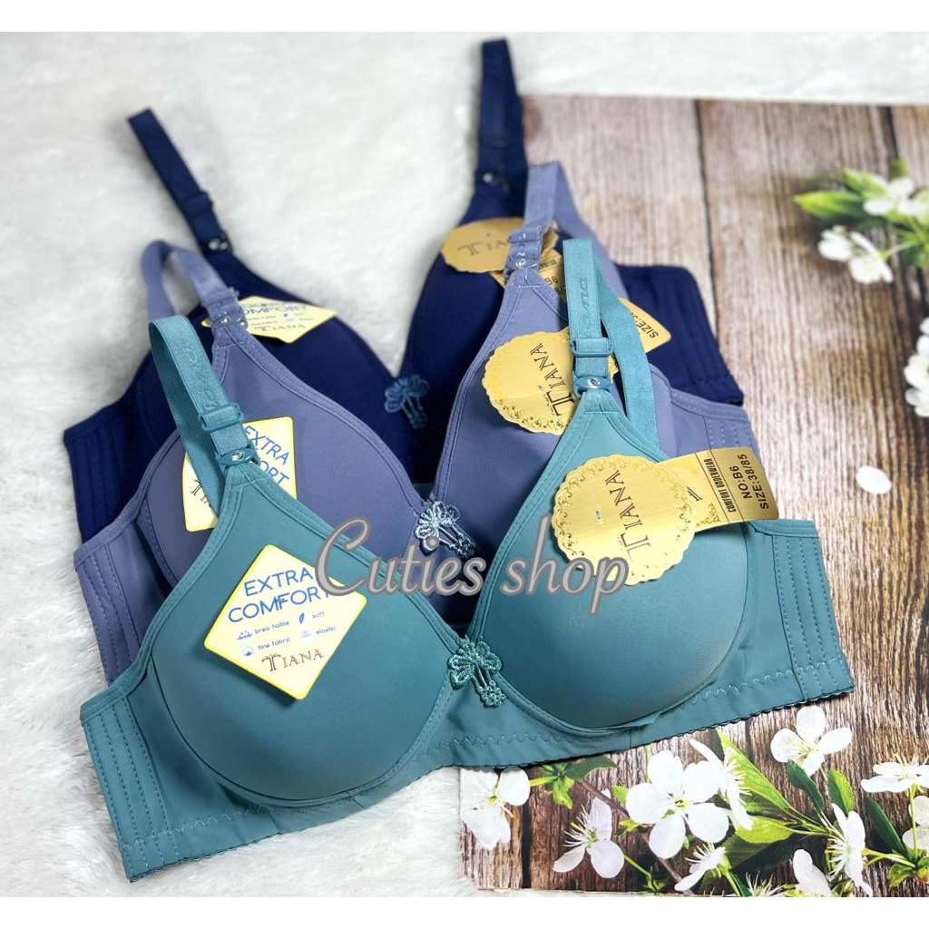 Bra Polos Tiana Non Kawat Busa Tipis, size 38 -44