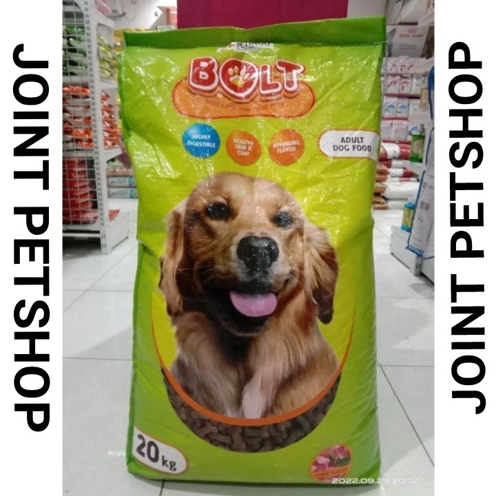 GRAB/GO-JEK Makanan Anjing Bolt Dog Lamb Flavour Kemasan 20KG