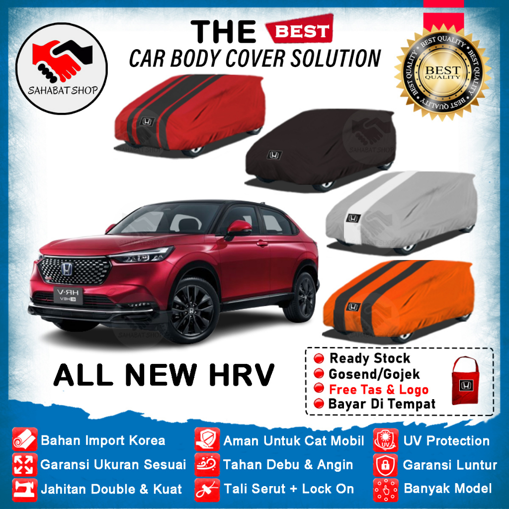 Sahabat Body Cover Mobil HRV / Sarung Penutup Honda HRV Outdoor 2022 / Selimut Mantel Jas Mantol Pelindung Kerudung Kerodong Bungkus Kelambu Terpal Tutup Mobil Hrv Anti Panas Anti Air Waterproof Model Biru