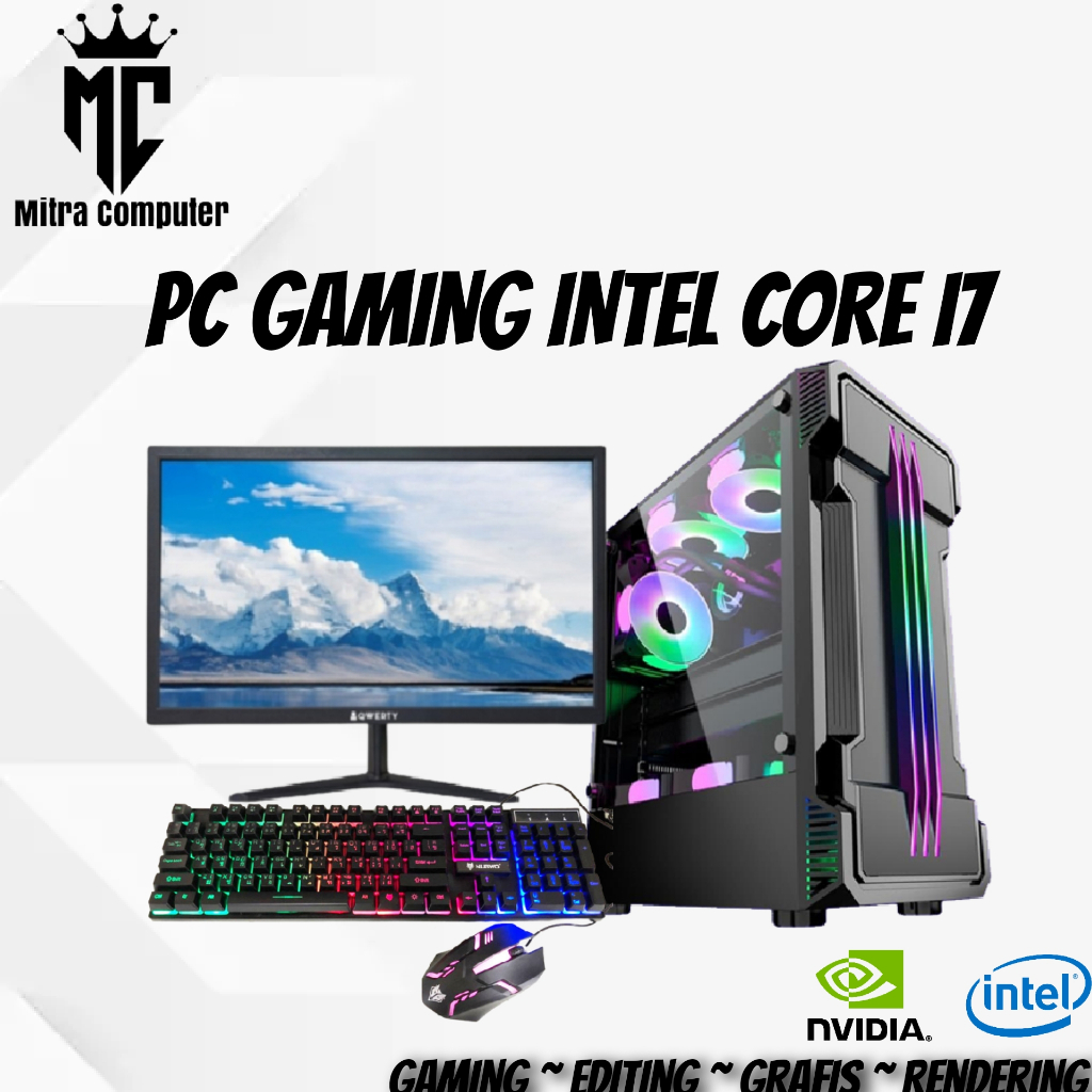 PC RAKITAN I7 RAM 8 HDD 500 SIAP EDITING GAMING