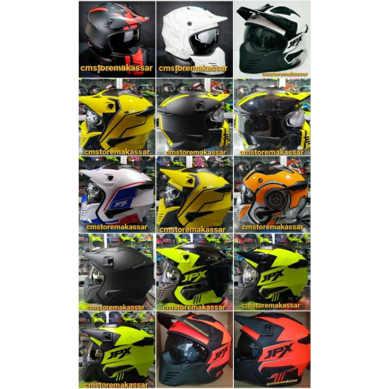 Helm JPX Modular Full Face MX 726-R Bisa Lepas Rahang