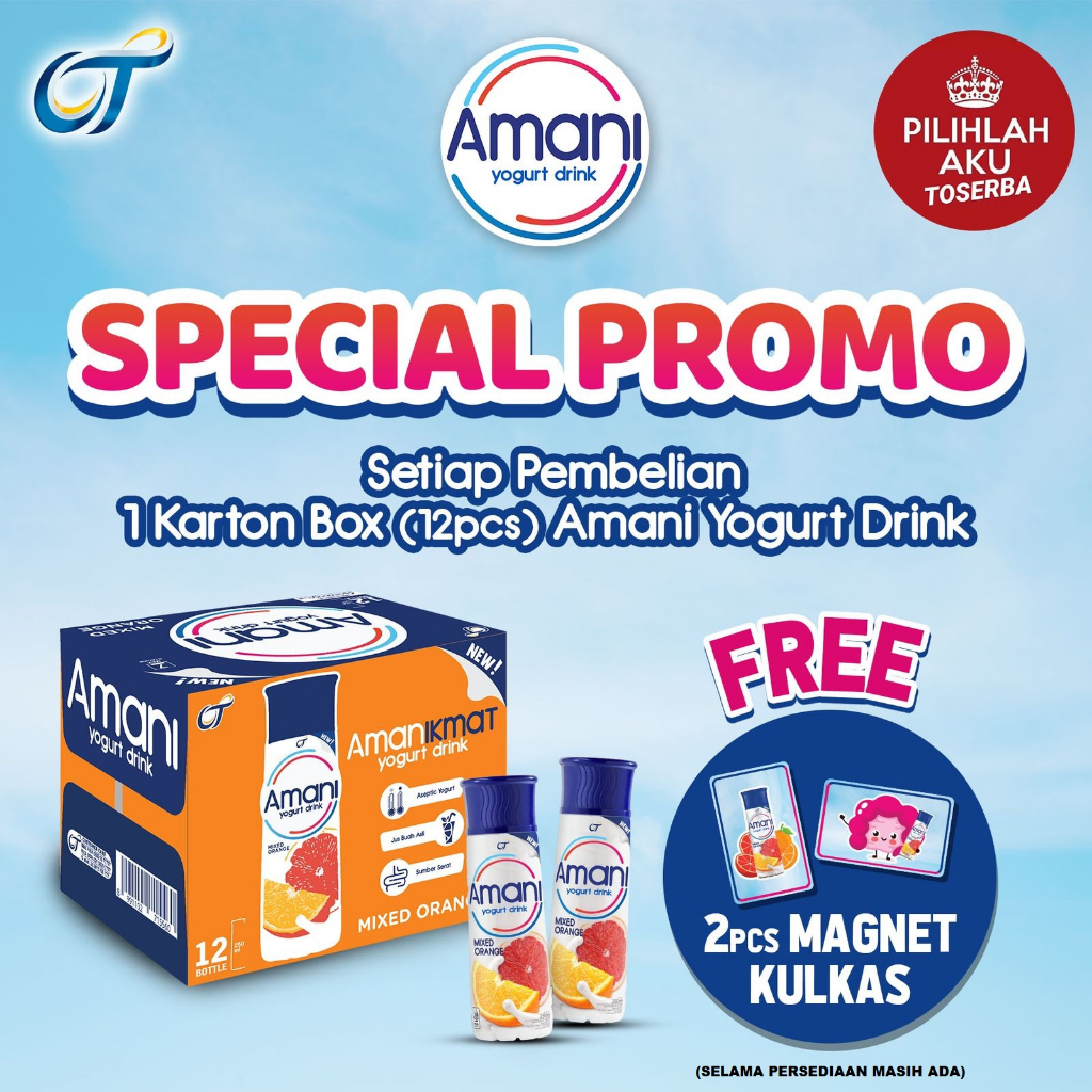 AMANI Yogurt Drink MIXED ORANGE 250 ml - ( HARGA 6 BOTOL )