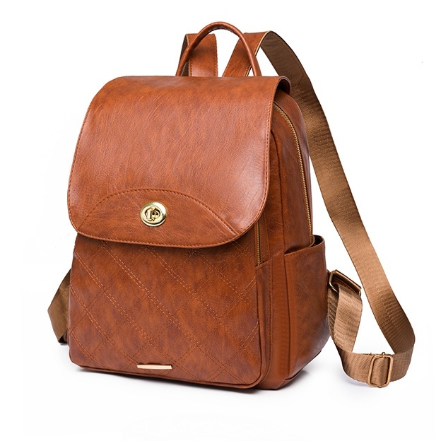 TAS RANSEL WANITA BACPACK KOREA IMPORT KULIT PREMIUM COKLAT FASHION BRANDED MURAH REMAJA TA797B7 SUBSTARA DEWASA KULIAH SEKOLAH KERJA BATAM TERBARU KEKINIAN