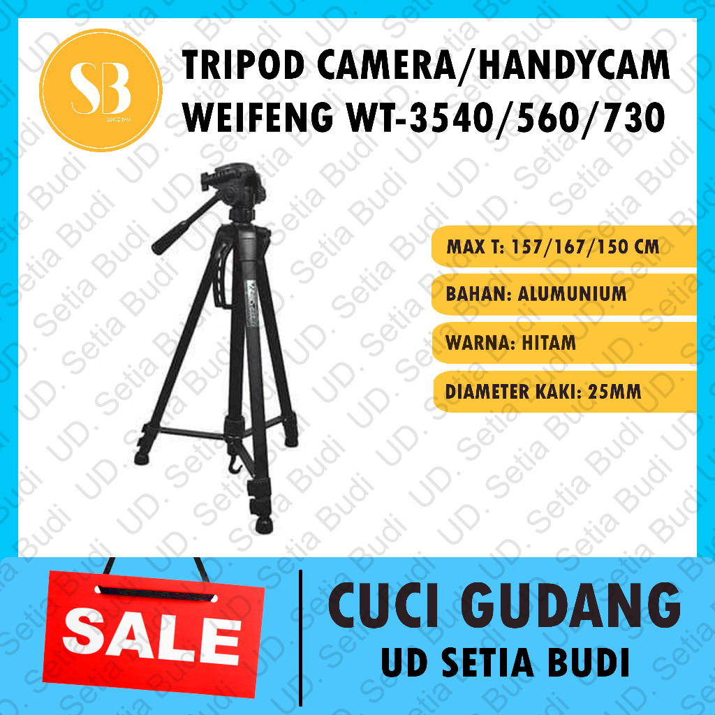 Tripod Kamera / Camcorder 150 - 170 cm Weifeng WT 3540 / 3560 / 3730