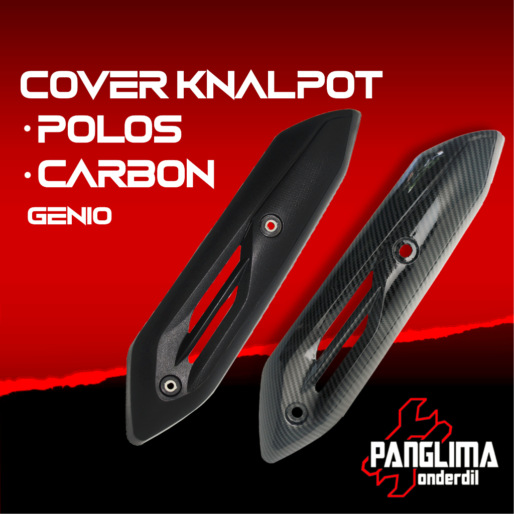 Pelindung Knalpot  Hitam-Light-Karbon-Black Carbon Genio-Beat LED New K1A 2021 Cover Tutup-Penutup-Tameng Kenalpot-Muffler-Exhaust