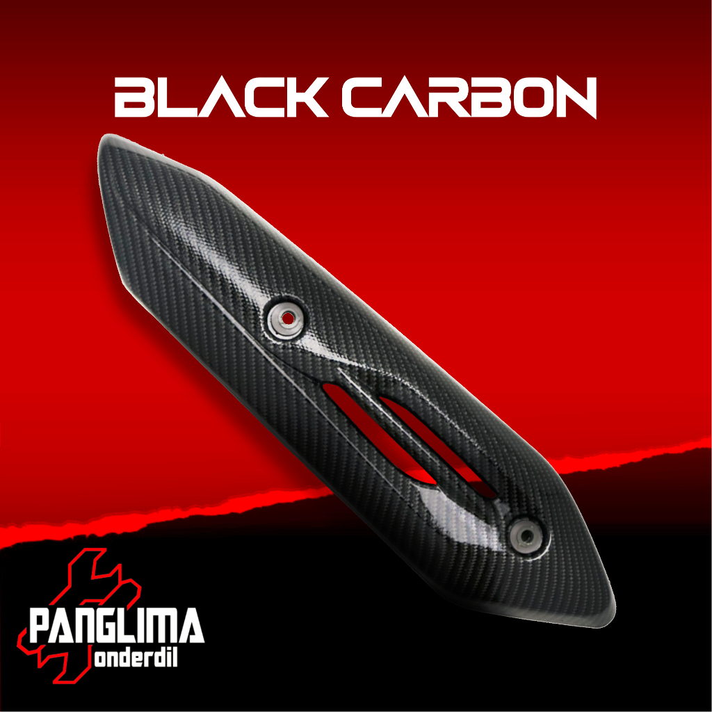 Pelindung Knalpot  Hitam-Light-Karbon-Black Carbon Genio-Beat LED New K1A 2021 Cover Tutup-Penutup-Tameng Kenalpot-Muffler-Exhaust