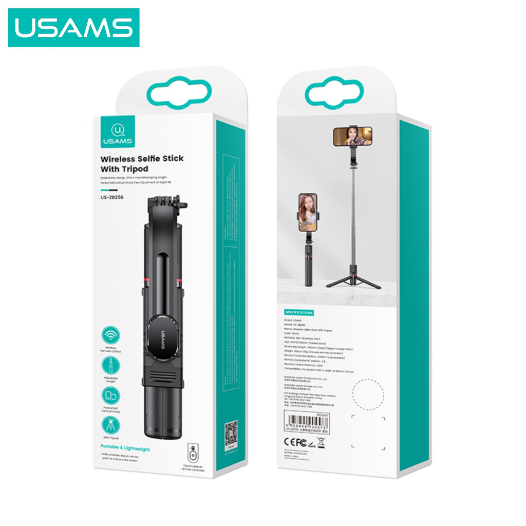 USAMS ZB256 Wireless Selfie Stick With Tripod