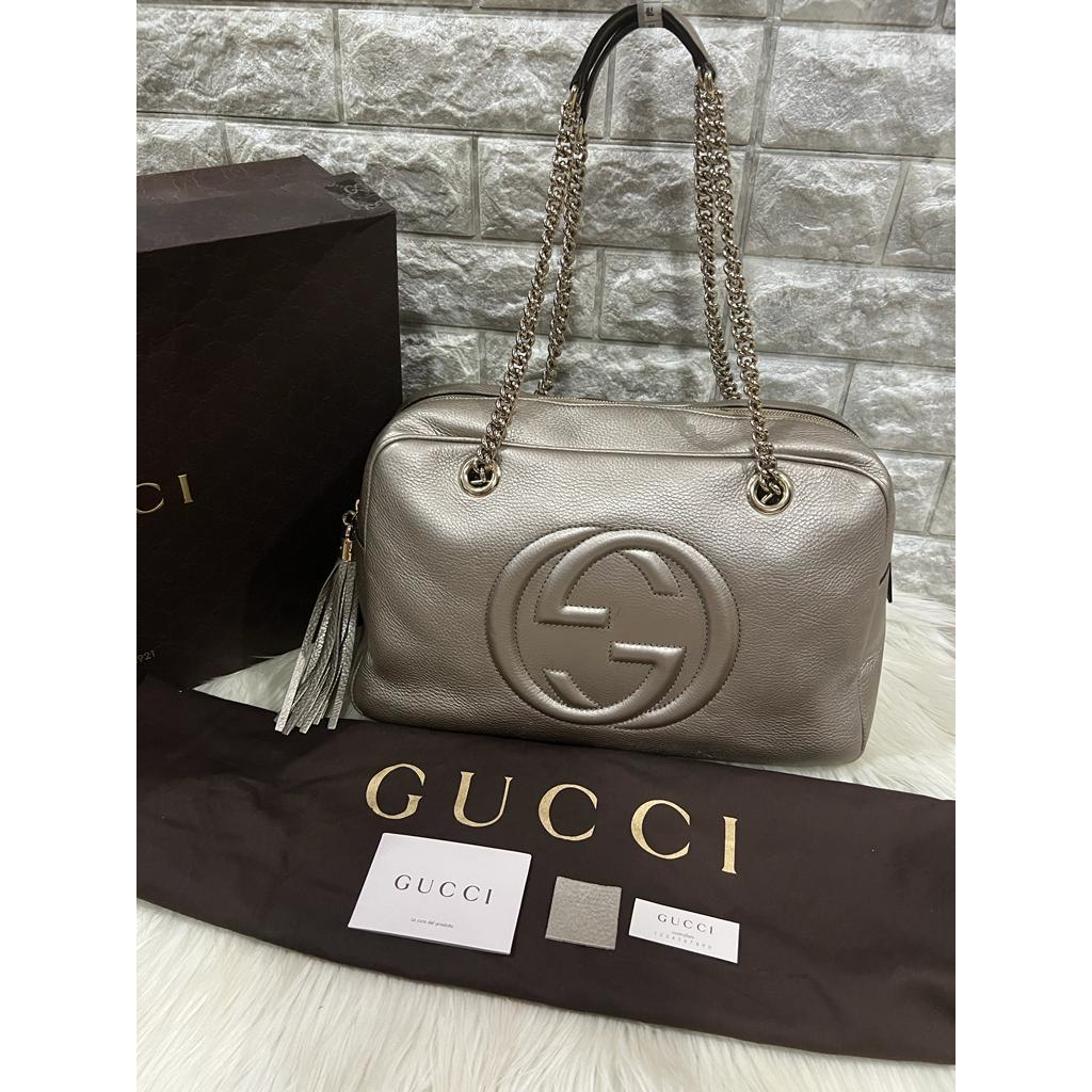 Tas Wanita Authentic Shoulder Bag Gucci Soho Chain Original Branded Preloved
