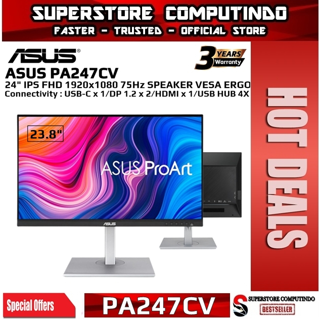 Monitor LED Asus ProArt PA247CV 27&quot; IPS 1080p HDMi DP USB-C Speaker