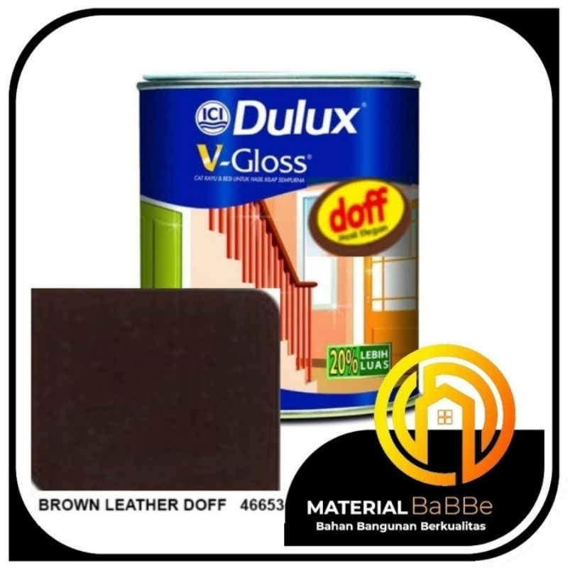 Dulux V - Gloss 46653 Brown Leather Doff 0,8 Liter | Cat Kayu dan Besi Dalam