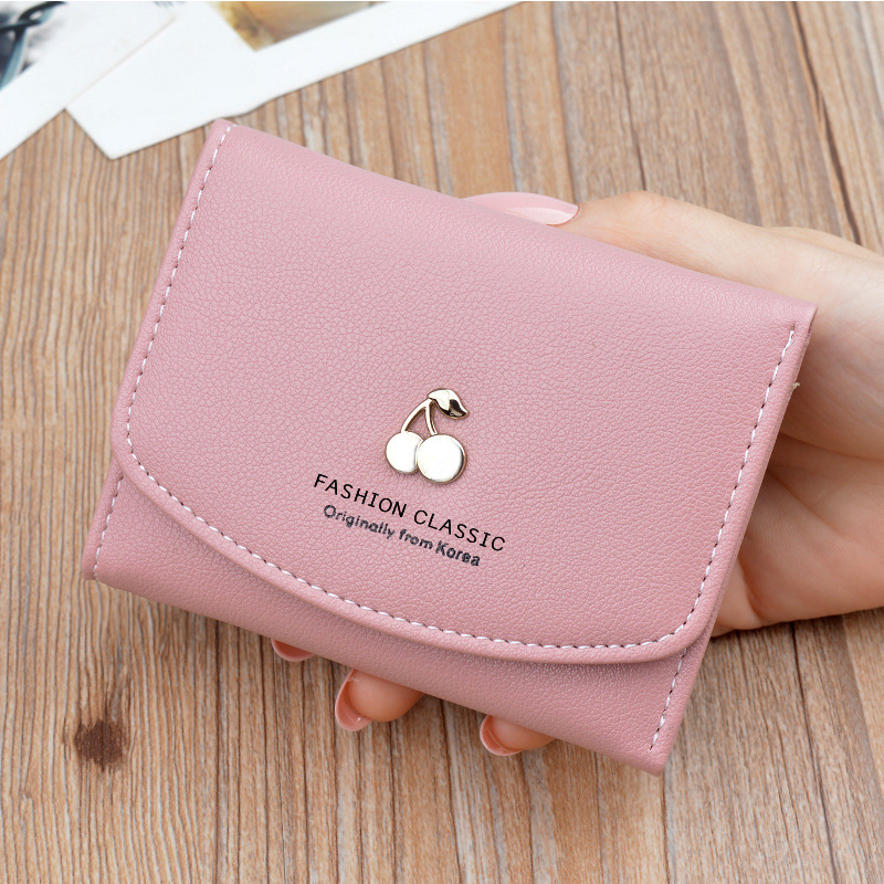 DOMPET LIPAT WANITA BRANDED SIMPLE LUCU MURAH CEWEK IMPORT MINI KULIT PREMIUM PINK KEKINIAN KOREA SLOT KARTU UANG KECIL PENDEK REMAJA LORYCA WA682P3