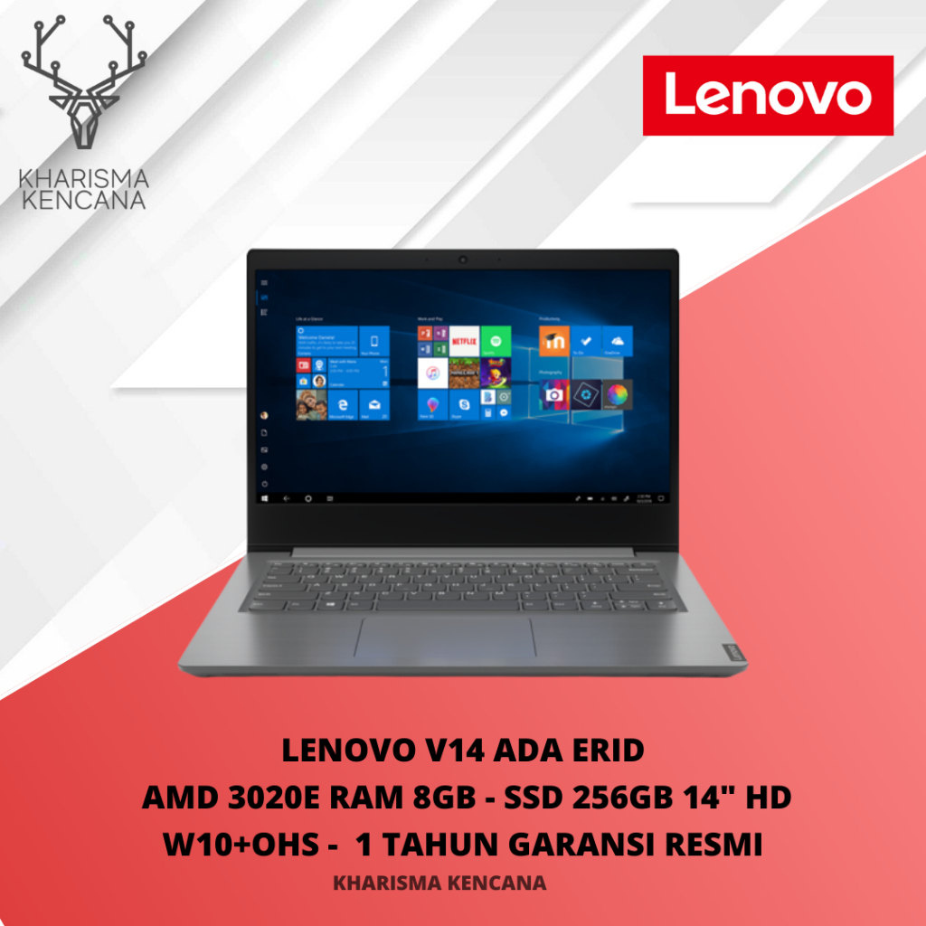LENOVO V14 ADA ERID AMD 3020E RAM 8GB SSD 256GB 14" HD W10+OHS