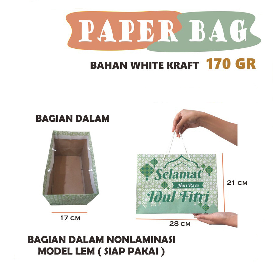 

PaperBag Lebaran - Kraft - 28cm x 17cm x 21cm