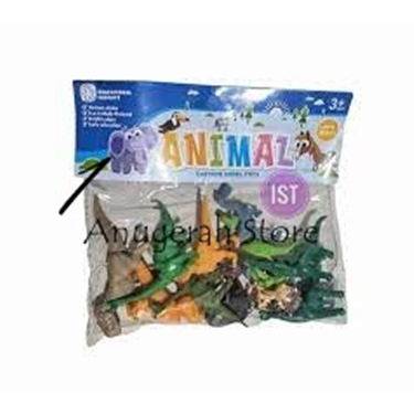 Mainan Dinosaurus Tarzan Set Isi 12 Pcs Dino Jungle Tarzan
