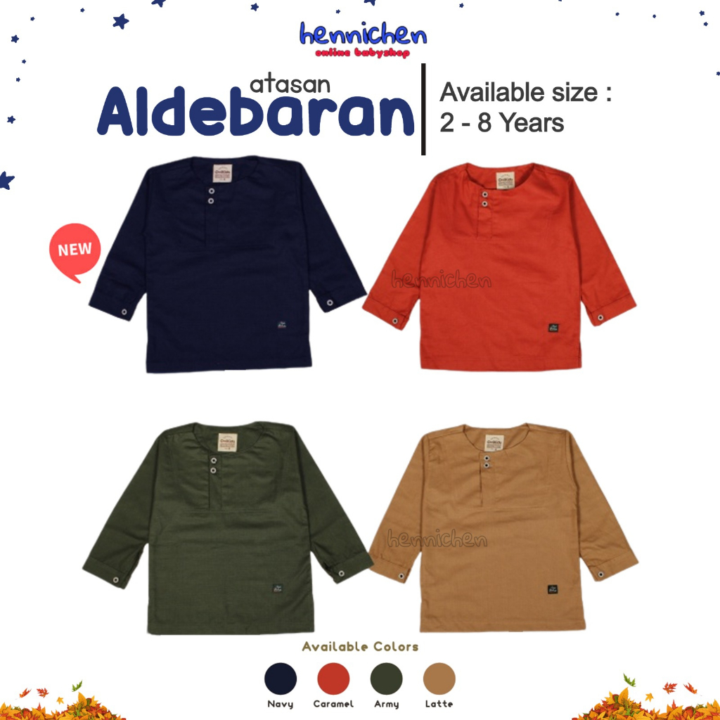 MAKAREEM ALDEBARAN KEMEJA KOKO ANAK KURTA BAJU LEBARAN ANAK BAJU KOKO ANAK LAKI LAKI BAJU PENDEK ANAK 2-8/9 TAHUN