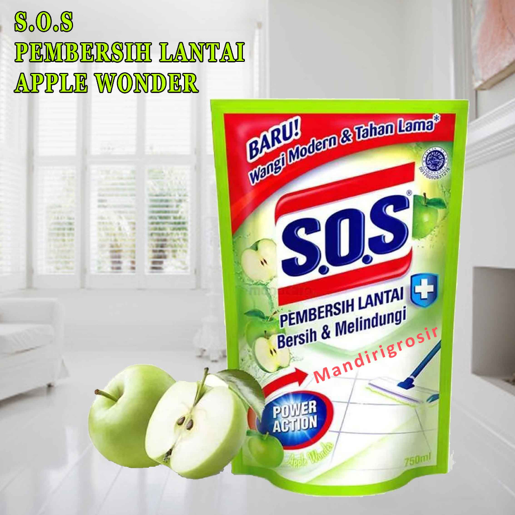 Sos pembersih lantai* SOS* power action* appel wonder* 750ml