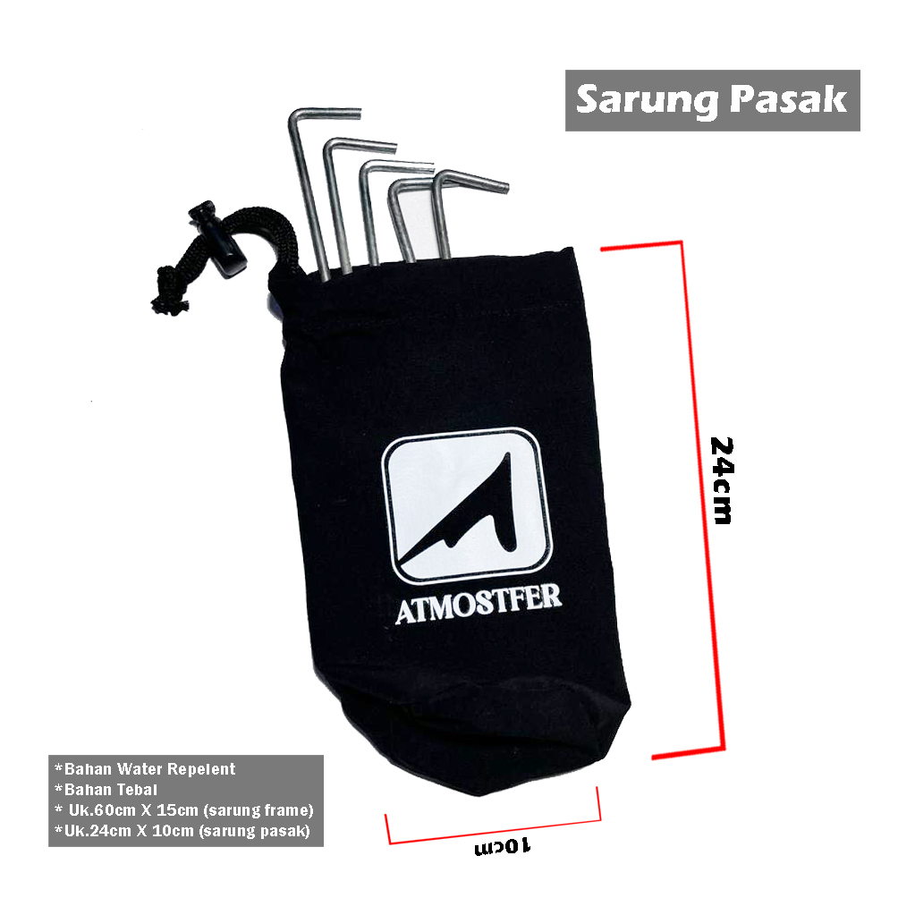 sarung pasak premium, sarung frame tenda premium pouch serba guna, ATMOSTFER