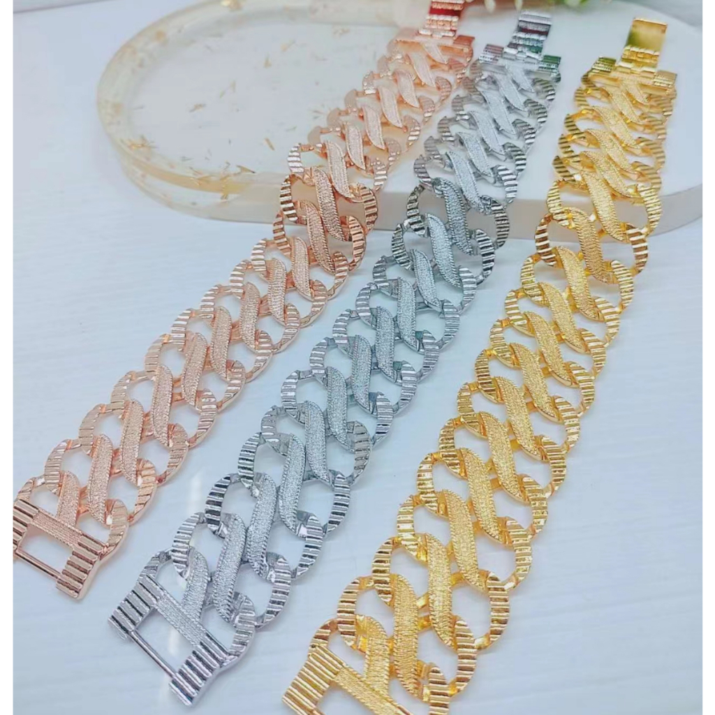Gelang Xuping Rantai Kombinas Perhiasan Wanita Jewelry G02(Lebar 25mm)