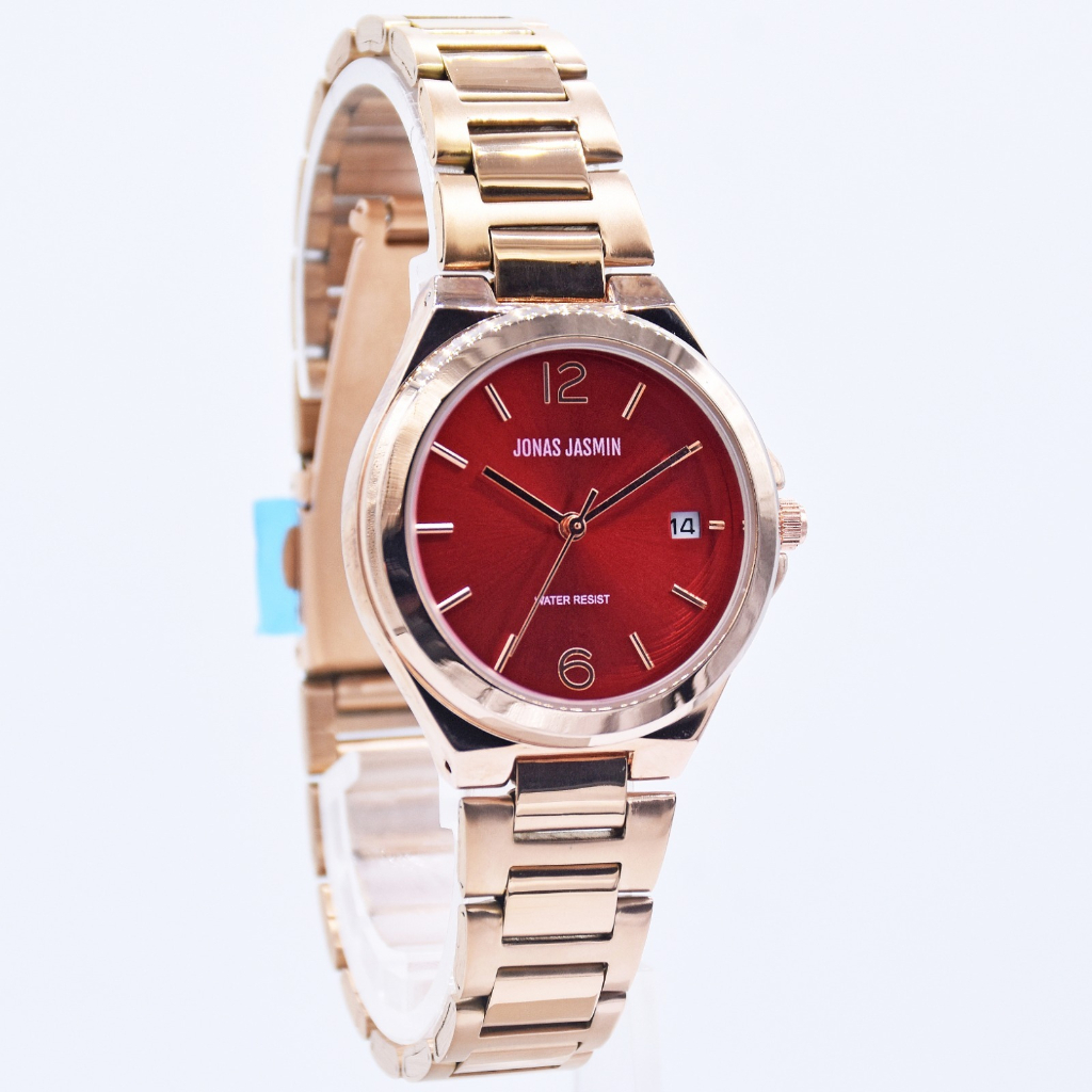 JAMINAN ORIGINAL✅Jam Tangan Wanita  JJ-2229L Strap Rantai Stainless Tanggal &amp; Garansi Aktif
